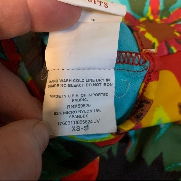 Lucky Brand Floral Abstract Swimsuit Coverup Dress Size XS - S - Picture 6 of 8